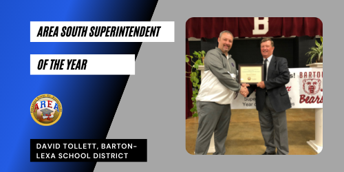 South Superintendent of the Year David Tollett